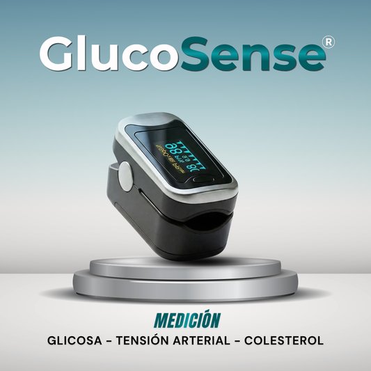 GlucoSense™ 3 en 1 — Glucosa, Presión y Oxígeno Sin Agujas